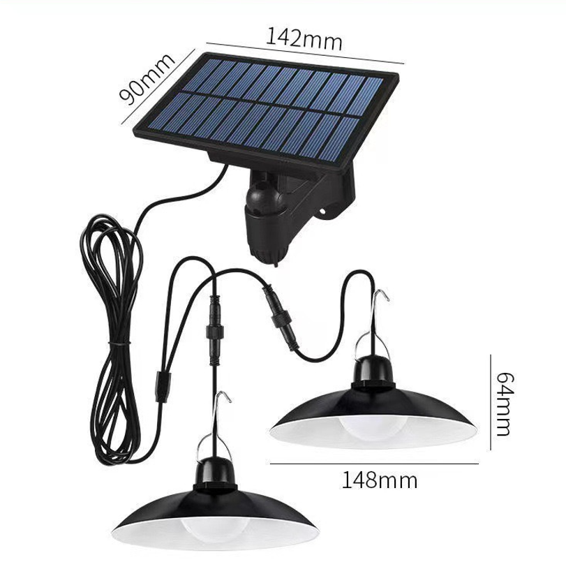 Rmt Ctrl Solar Dimmable Dust Proof Led Ceiling Pendant Light For High Bay Garage Garden Villa Camping Corridor Entrance