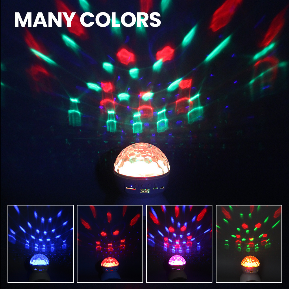 Sound Control LED Star Night Light Music Player LED Projector Speaker Light For Valentine's Day Gift Atmosphere Holiday Party