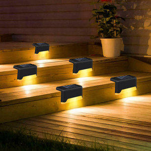 Outdoor Waterproof IP65  New Solar Staircase LED Garden Decoration Landscape Step Railing Fence Light Step Light Pathway Light