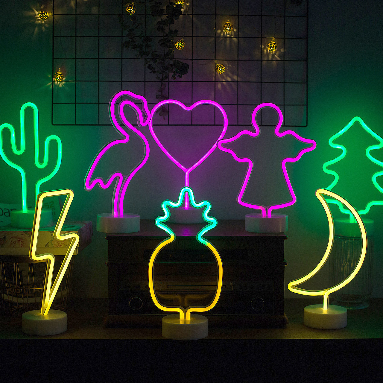 Led Fancy Multiple Styles Neon Sign Light For Decoration Wedding Holiday Party  Gift Night Ambient Light