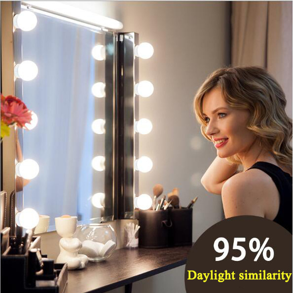 Hollywood Style LED Vanity Mirror Lights Kit with Dimmable Light Bulbs,10 Bulbs