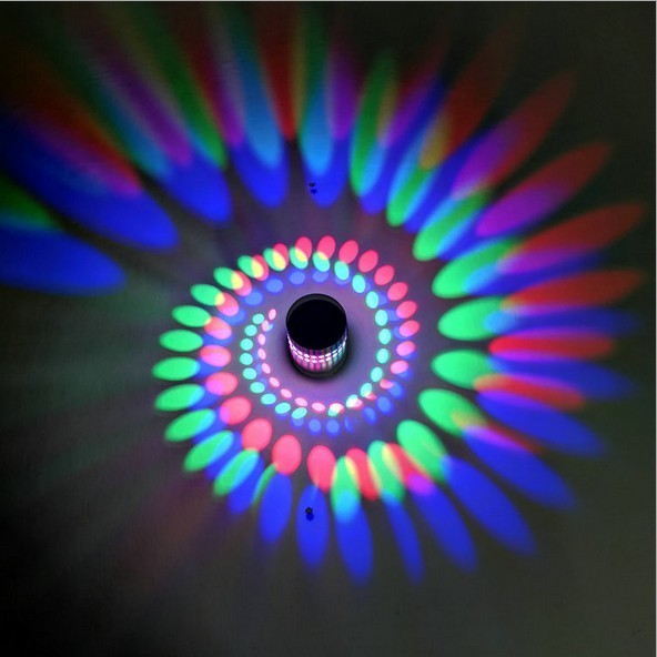 Led Colorful Remote Control Spiral Wall Light For Background Atmosphere Club Bar KTV Theater Reception Villa Decoration