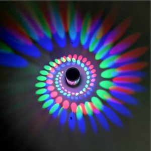 Led Colorful Remote Control Spiral Wall Light For Background Atmosphere Club Bar KTV Theater Reception Villa Decoration