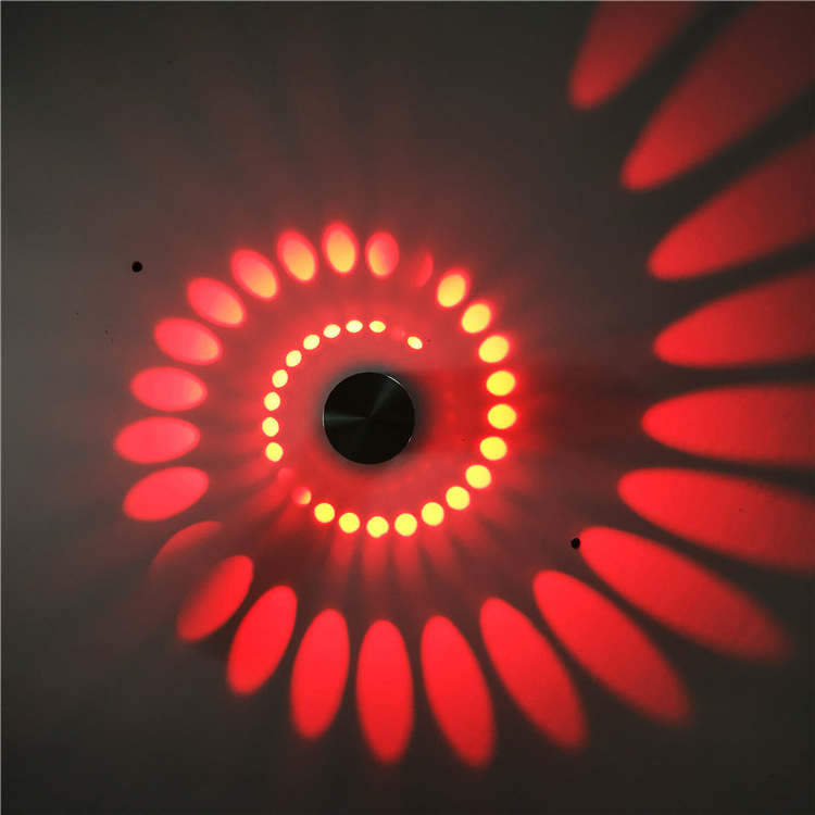 Led Colorful Remote Control Spiral Wall Light For Background Atmosphere Club Bar KTV Theater Reception Villa Decoration