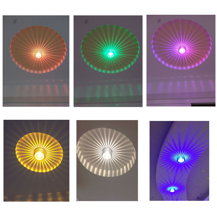 Cheap price 3W RGB remote control  frosted transparent glass led ceiling light wall light for Balcony Corridor Living Room Hotel