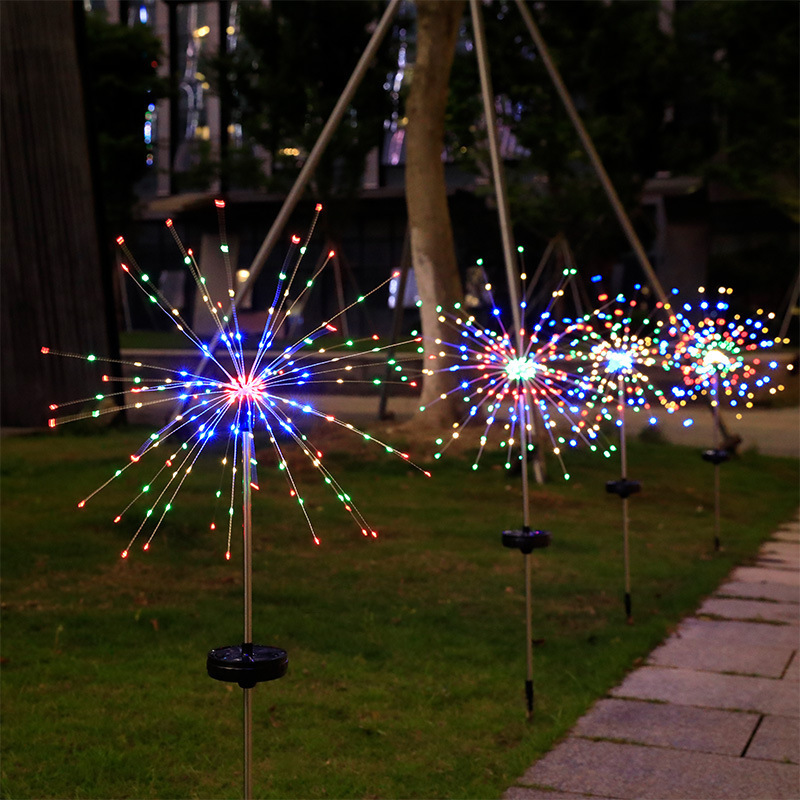 90Led Outdoor Solar Garden Decorative Light 90LED String Landscape Light Fireworks  Light Party Holiday Christmas