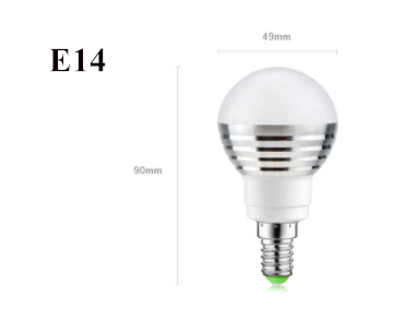 RGB Remote Control Bulb Light E14 E27 LED Colorful Bulb Light 3W Smart Dimming Color Changing Home Decoration Lighting