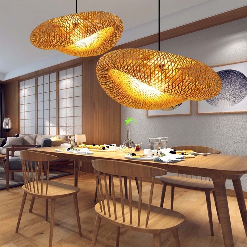 Led Bamboo Pendant Chandelier Ceiling Light For Dinning/Living Room Restaurant Kitchen Reception Hotel Villa