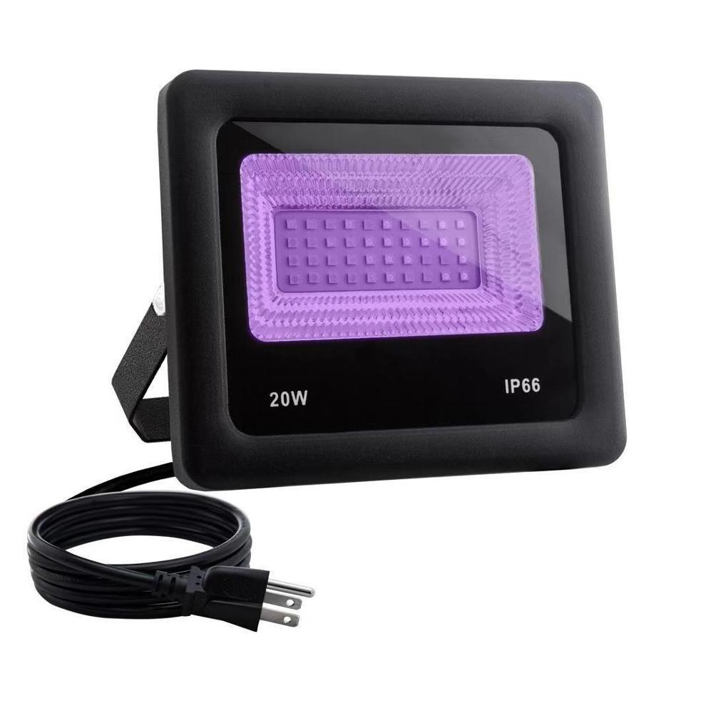 100W IP66 LED UV Floodlight with Plug Perfect for Neon Glow Blacklight Party Stage Lighting Fishing Aquarium DJ Disco Club Light