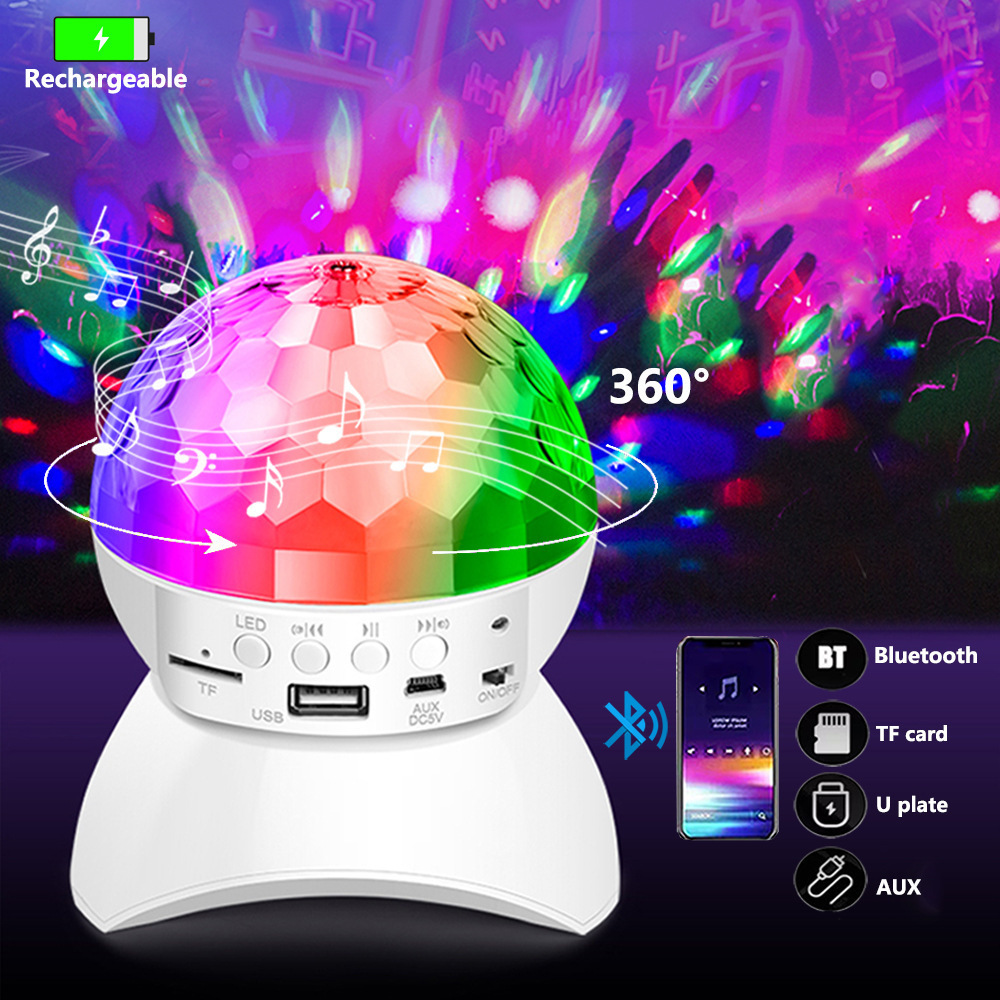 Sound Control LED Star Night Light Music Player LED Projector Speaker Light For Valentine's Day Gift Atmosphere Holiday Party