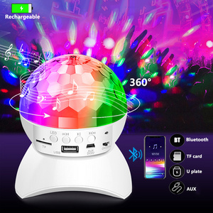 Sound Control LED Star Night Light Music Player LED Projector Speaker Light For Valentine's Day Gift Atmosphere Holiday Party