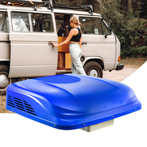 Battery powered truck sleeper cabin parking cooler roof top split electric portable cooling air conditioner 12 volt 24v dc