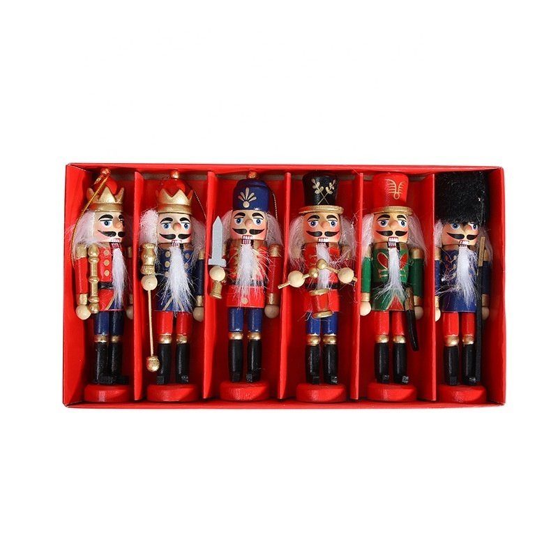 Factory Wholesale Wooden Nutcracker Soldirer For Christmas Decoration