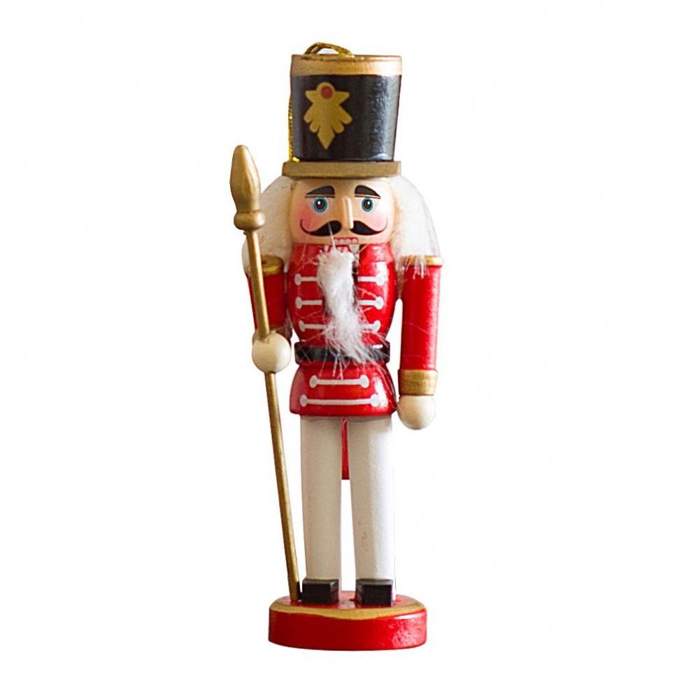 Christmas Wooden Nutcracker 30cm Soldier European Style Sword Nutcracker Home Decorations Ornaments Christmas Wooden Nutcracker