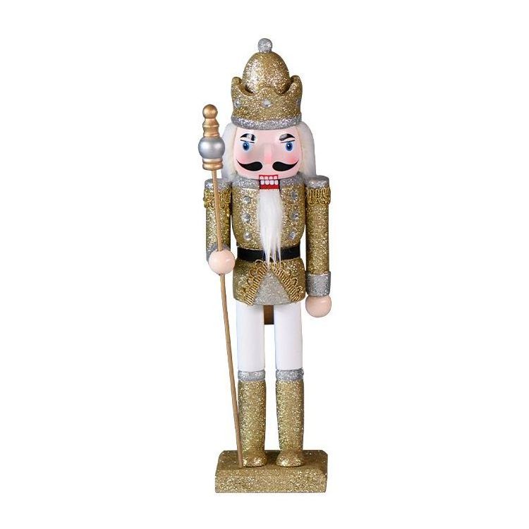 Christmas Wooden Nutcracker 30cm Soldier European Style Sword Nutcracker Home Decorations Ornaments Christmas Wooden Nutcracker