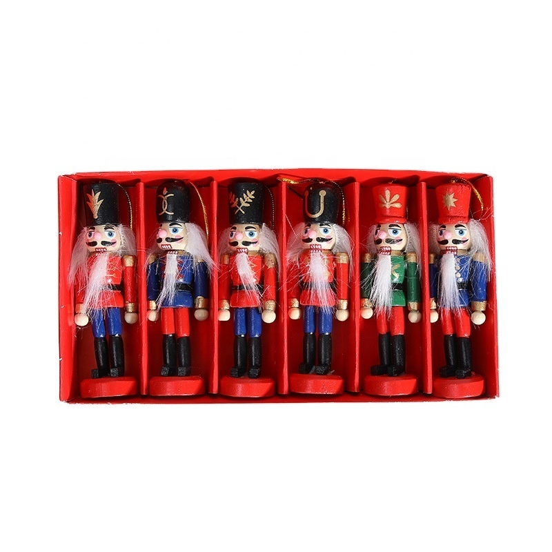 Factory Wholesale Wooden Nutcracker Soldirer For Christmas Decoration