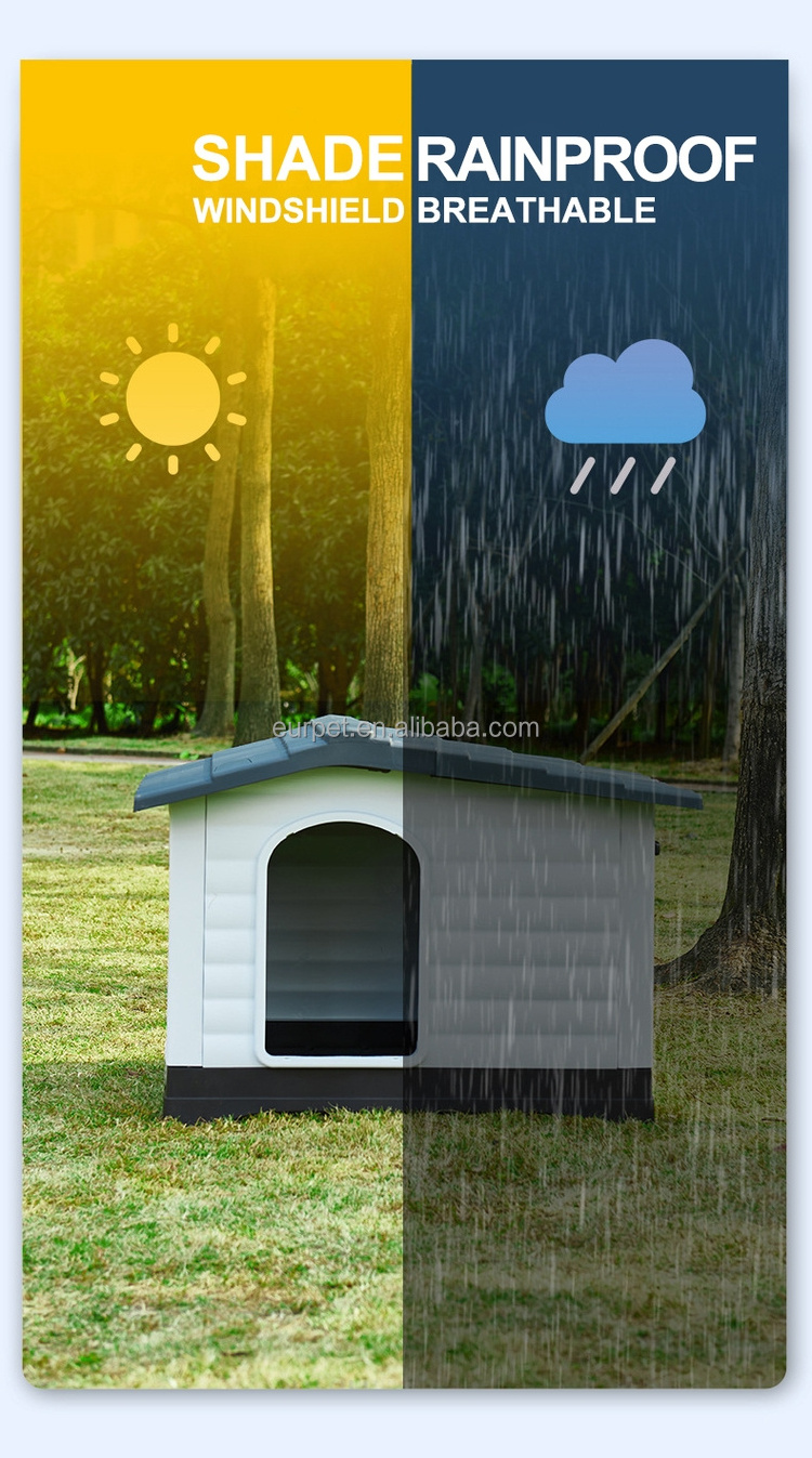 EURPET wholesale dog kennels plastic outdoor pet house for dog and cat