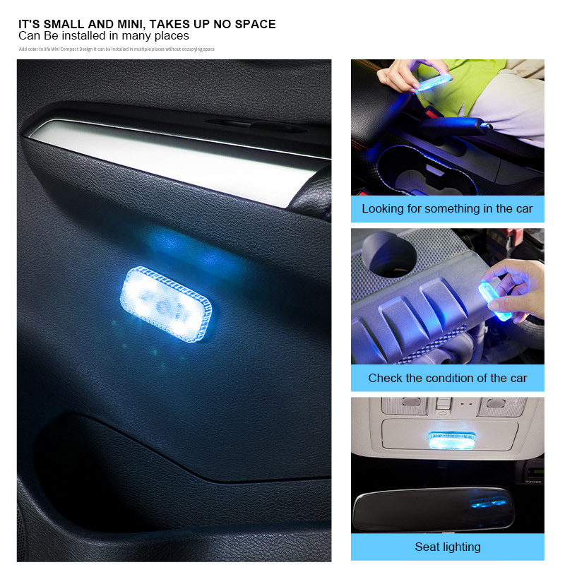 EURS Car interior touch sensing USB charging lighting 3M 6led reading light car led decorative mood lights dome lamp