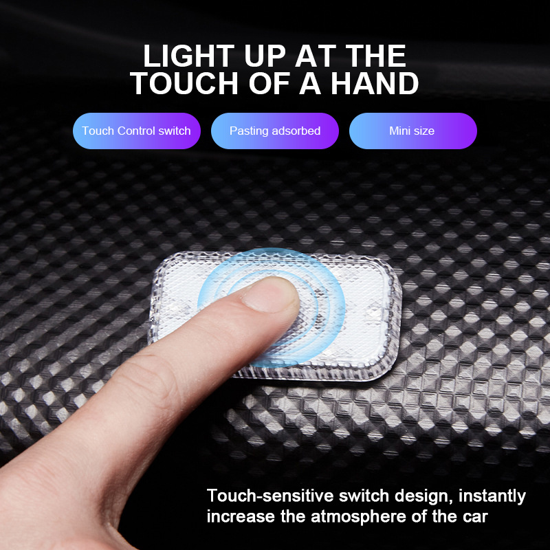 EURS Car interior touch sensing USB charging lighting 3M 6led reading light car led decorative mood lights dome lamp