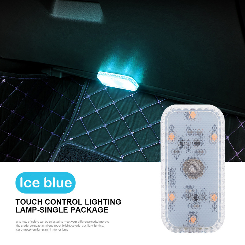 EURS Car Roof Decorative Lights Wireless LED Indoor Touch Lights USB Charging Door Feet Trunk Reading Lights