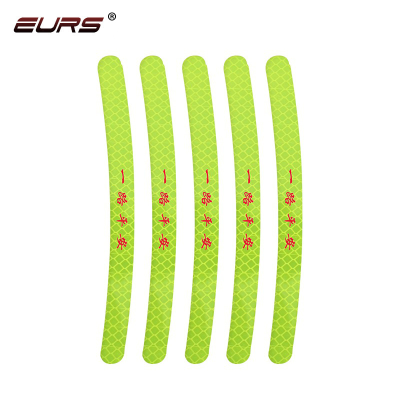 20pcs/set Car Wheel Hub Sticker High Reflective Stripe Tape for Motorcycle Car Night Driving Safety Luminous Universal Sticker