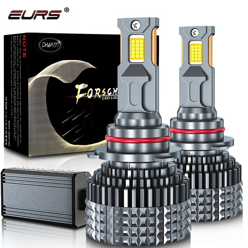 EURS High power 9-80v F9 CSP car led bulbs headlights Double copper tube H7 H4 H8/H11 Aluminium alloy auto H1 H3 led fog lights