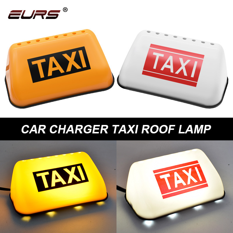 EURS LED lighter charge taxi light 12V car overhead lights taxi License plate lamp rubber magnet style of paste