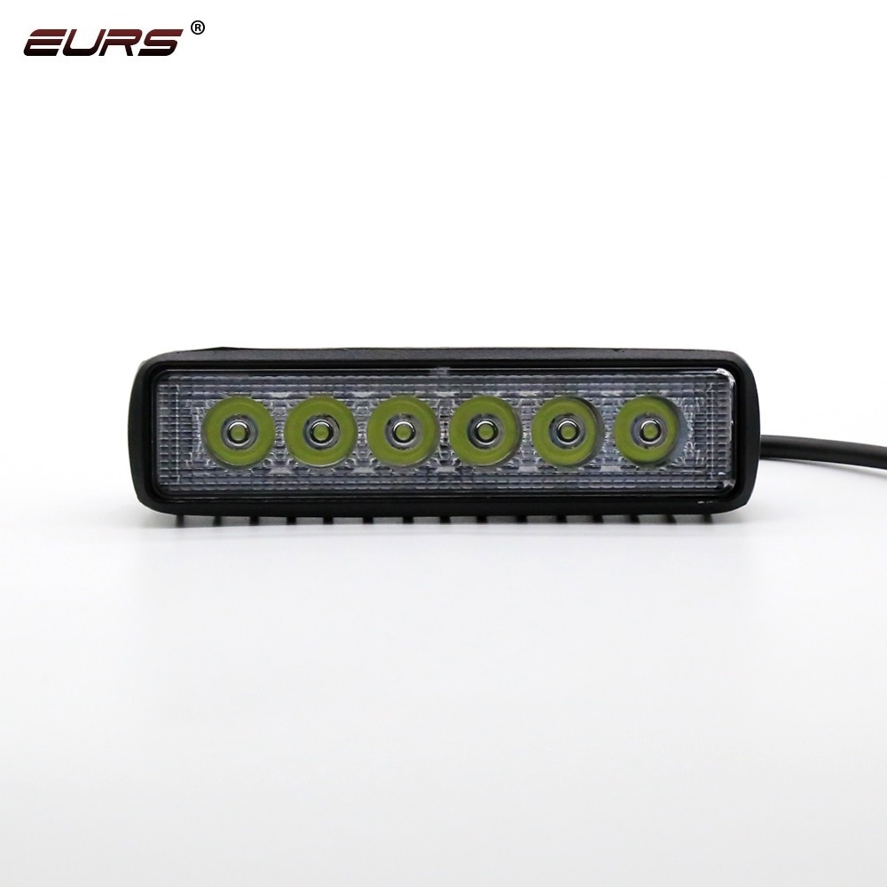 Cheaper Car Accessories 6LED 18W Work Light Bar DRL Driving Fog Spot Lamp For Offroad Car Truck LED Headlights Spotlight