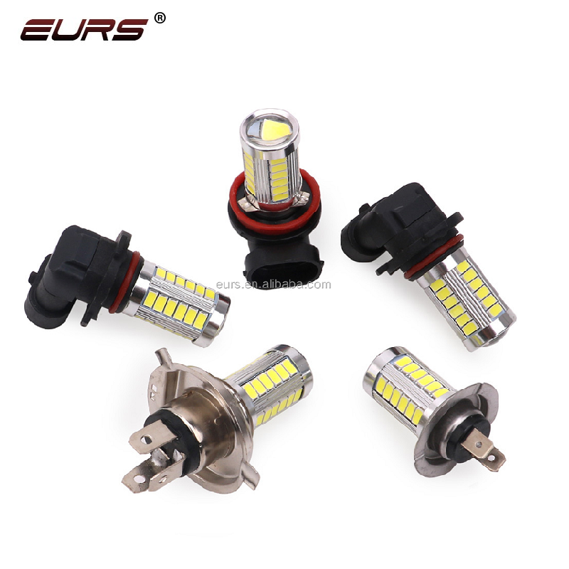 EURS Motorcycle Fog Lights LED Headlight Bulbs 12V 800lumen H4 9005 9006 H8/H11 H7 5630 33SMD Upgrade Lamps Super Bright