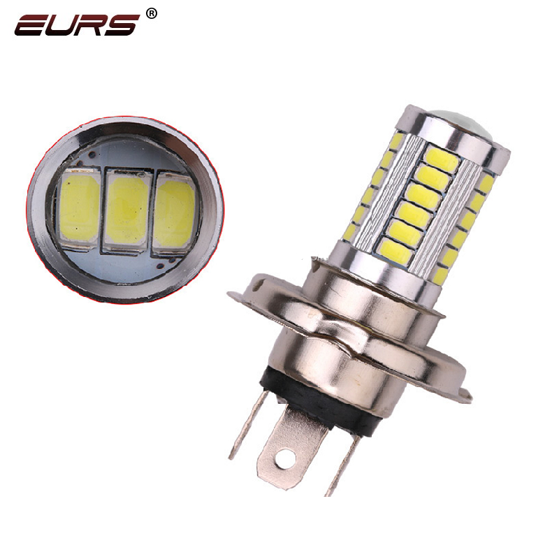 EURS Motorcycle Fog Lights LED Headlight Bulbs 12V 800lumen H4 9005 9006 H8/H11 H7 5630 33SMD Upgrade Lamps Super Bright