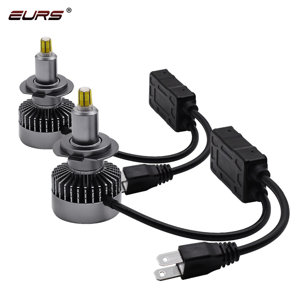 EURS 2pcs H1 led H7 H8 H9 H11 9005 HB3 9006 HB4 LED Canbus Car Headlight Bulbs 6000K 38w 9200LM 6 Sides 36CSP 360 Light bulb