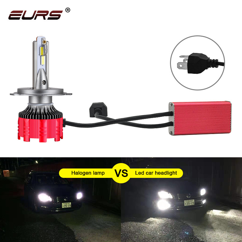 EURS H7 LED H4 H8 H11 9005 9006 9012 HIR2 HB3 HB4 100w 9600lm LED bulbs for cars 6000K Auto Headlight Fog Lamps