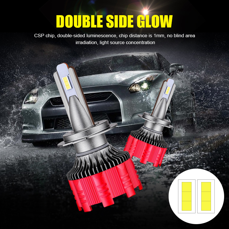 EURS H7 LED H4 H8 H11 9005 9006 9012 HIR2 HB3 HB4 100w 9600lm LED bulbs for cars 6000K Auto Headlight Fog Lamps