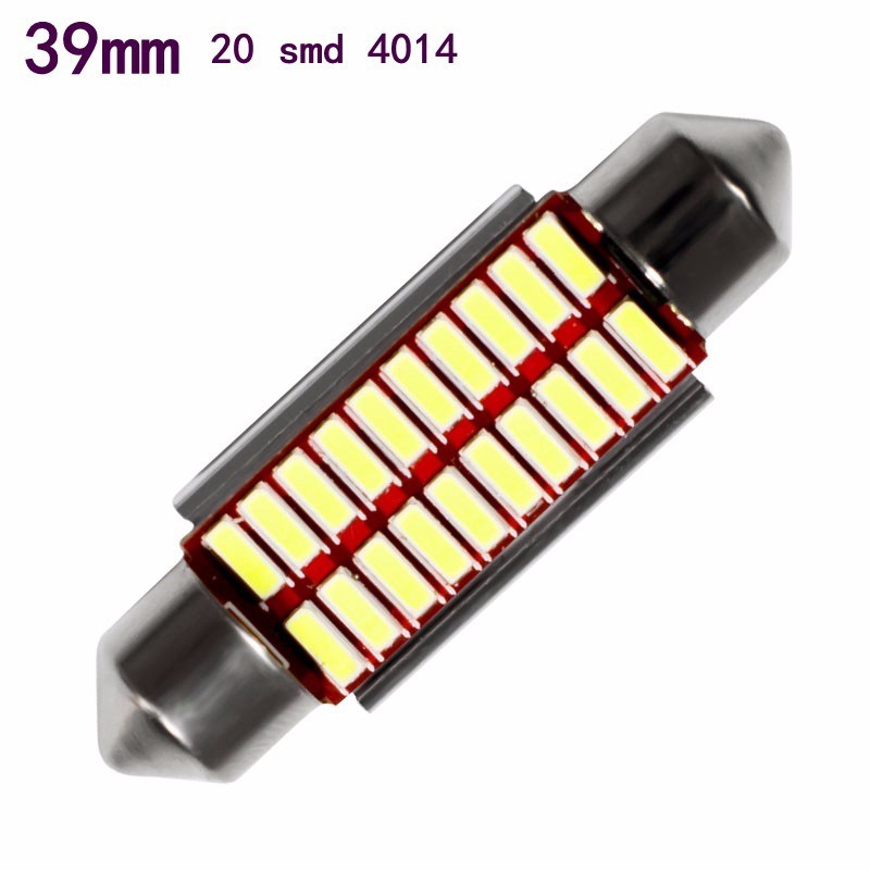 High quality super 31mm 36mm 39mm 41mm C5W C10W 4014 smd led car festoom light auto interior dome lamp reading bulb white 12V