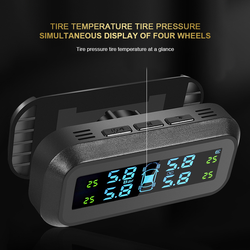 2022 Portable Hidden Truck Wireless Smart TPMS Solar Power Tire Pressure Monitoring System