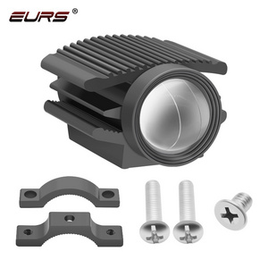 EURS 3000k 6000k Car led motorcycle laser spotlights two-color lens electric car bulb white and yellow 8-80v led work lights