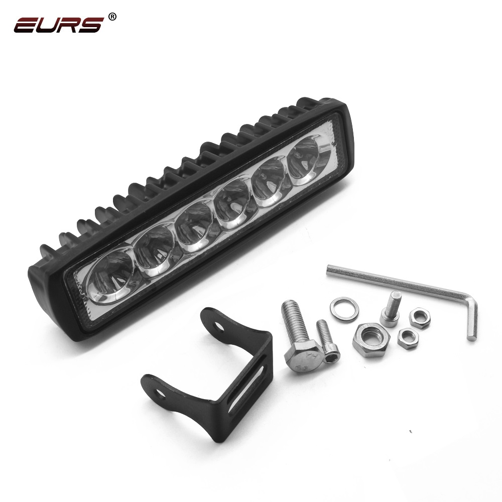 Cheaper Car Accessories 6LED 18W Work Light Bar DRL Driving Fog Spot Lamp For Offroad Car Truck LED Headlights Spotlight