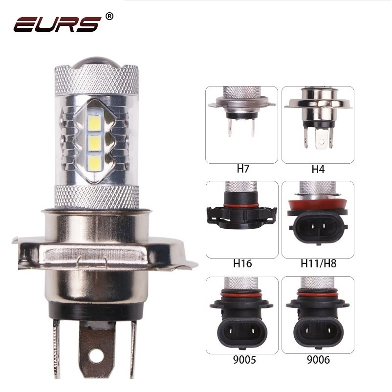 EURS Led laser fog light H4 led fog lamp bulb H7 H8 12V 80W 800LM 6000K laser fog lighting