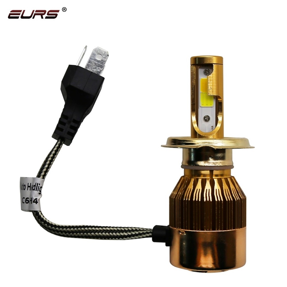 EURS C6 gold  Dual color white + yellow temperature range LED headlight Fog Light H1 H3 H4 H7 H8 H9 H11 880 8810 9005 9006