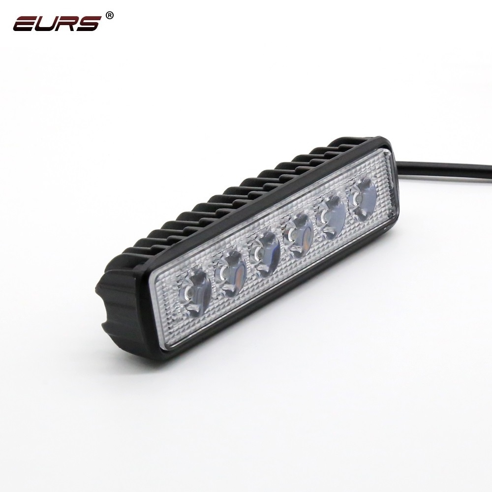 Cheaper Car Accessories 6LED 18W Work Light Bar DRL Driving Fog Spot Lamp For Offroad Car Truck LED Headlights Spotlight