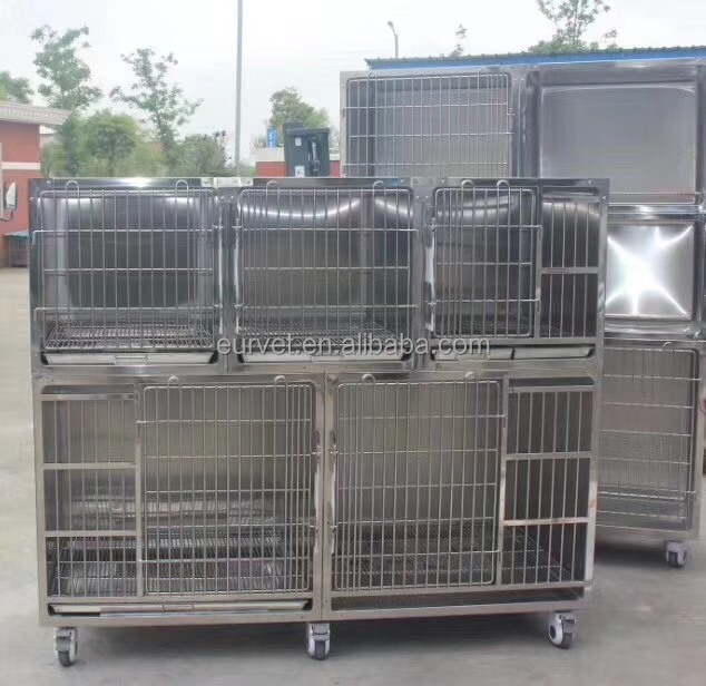 EUR PET Hot Sale Stainless Steel  Dog Cage Veterinary Instrument Pet Medical Cage For Clinic