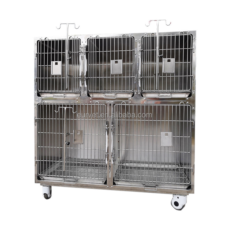 EUR PET Hot Sale Stainless Steel  Dog Cage Veterinary Instrument Pet Medical Cage For Clinic