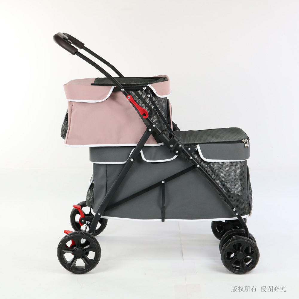 Factory wholesale hot selling customized luxury dog pet carrier jogger pet stroller