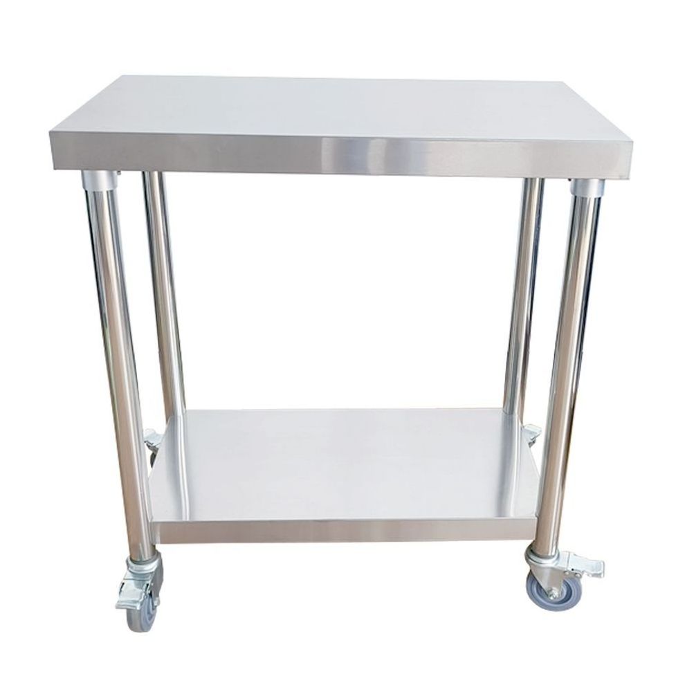 Eusink Commercial Kitchen Work Table Stainless Steel Food Preparation Table With Wheels