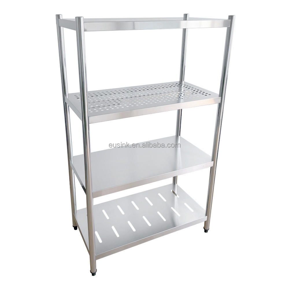 Eusink Top quality commercial kitchen shelf heavy bearing 201 304 Stainless Steel rack warehouse storage shelf