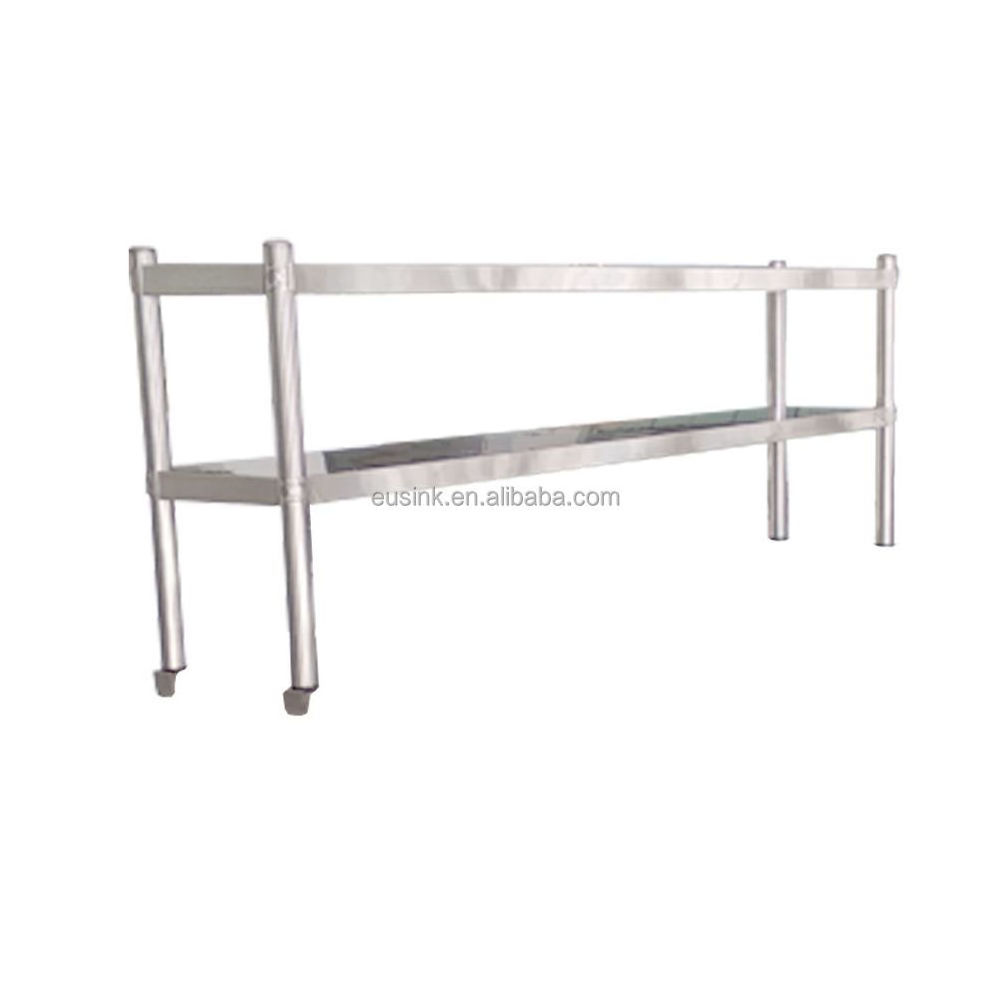 Commercial Restaurant Kitchen Equipment Stainless Steel 2/3 tier Top Shelf For Work Table Cabinet Sink