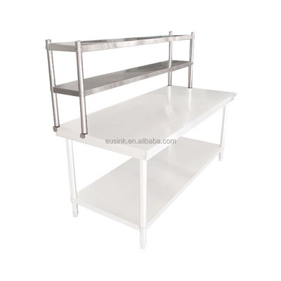 Commercial Restaurant Kitchen Equipment Stainless Steel 2/3 tier Top Shelf For Work Table Cabinet Sink