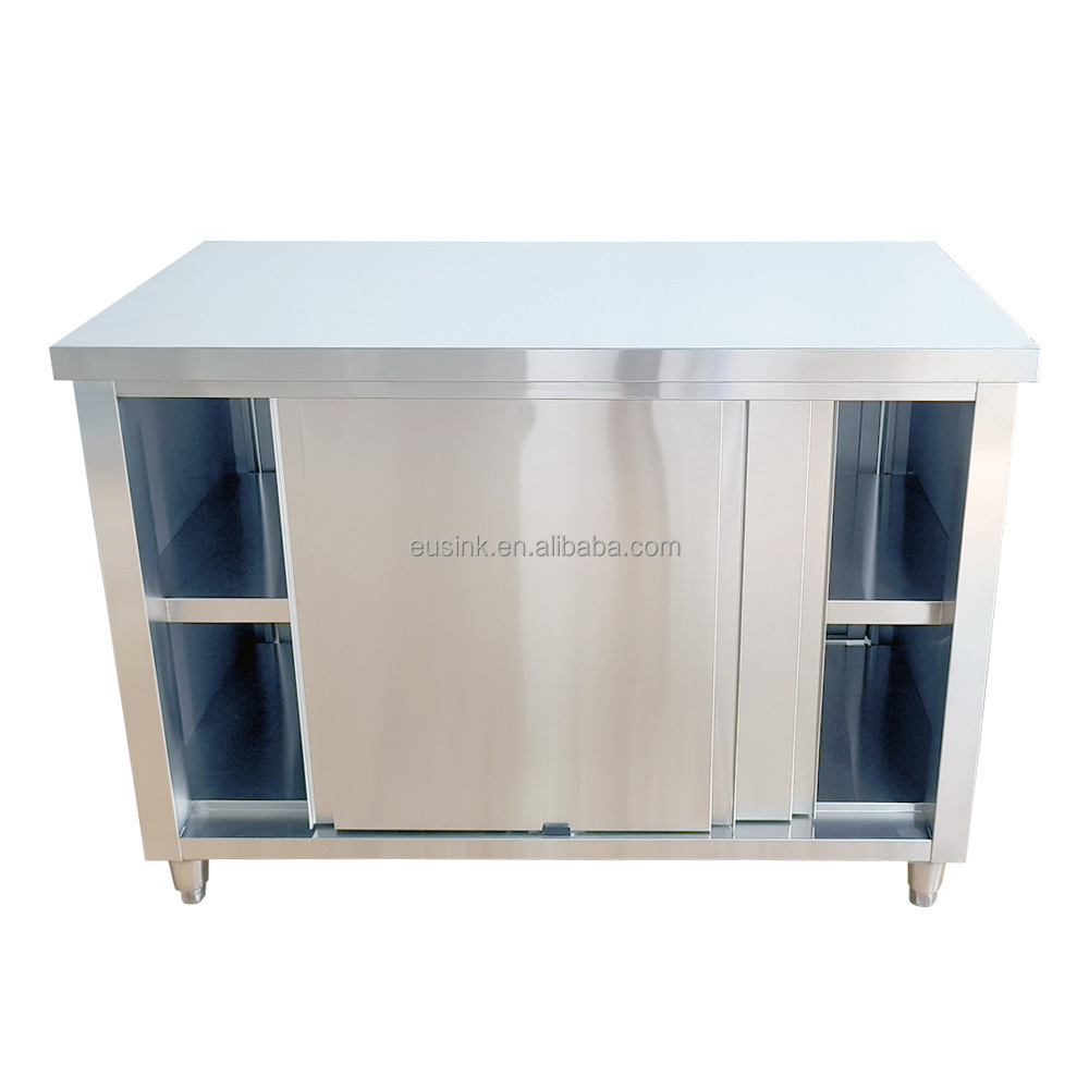 Eusink Large Space And Capacity Commercial Kitchen Stainless Steel Cupboars Cabinet Storage Drawers