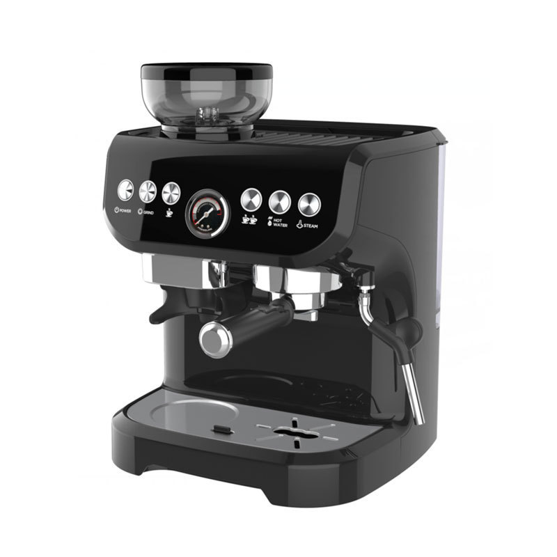 Fully Automatic Small Espresso Milk Coffee Maker Machine  With Grinder and Brew  Digital  Electric Aluminum Coffee Maker