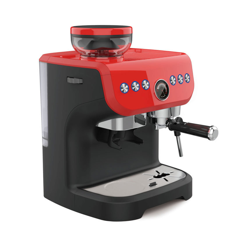 Fully Automatic Small Espresso Milk Coffee Maker Machine  With Grinder and Brew  Digital  Electric Aluminum Coffee Maker